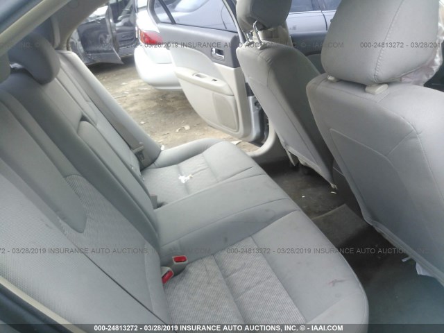 3FAHP0GA6CR360929 - 2012 FORD FUSION S SILVER photo 8