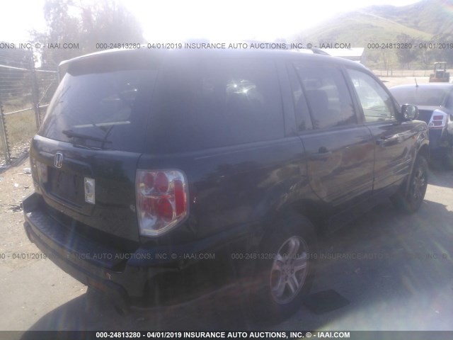 5FNYF28298B011806 - 2008 HONDA PILOT VP BLACK photo 4