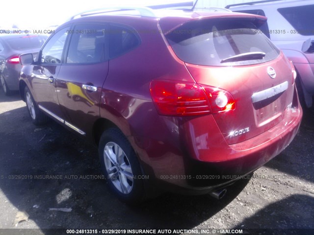 JN8AS5MV9CW352615 - 2012 NISSAN ROGUE S/SV RED photo 3