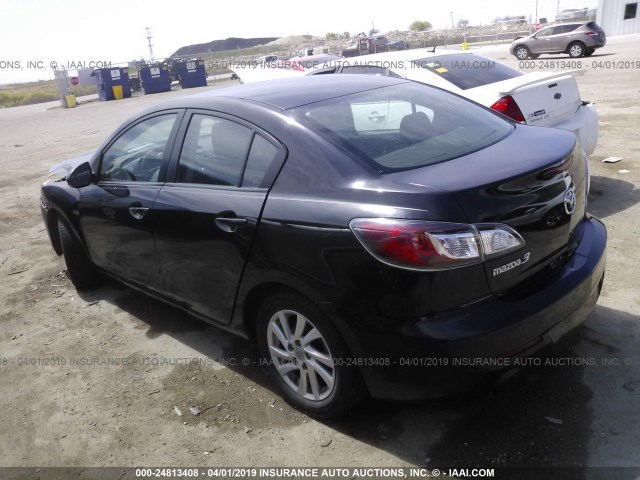 JM1BL1V77C1563198 - 2012 MAZDA 3 I BLACK photo 3