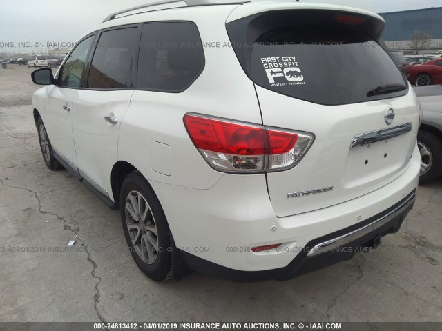 5N1AR2MN3FC721721 - 2015 NISSAN PATHFINDER S/SV/SL/PLATINUM WHITE photo 3