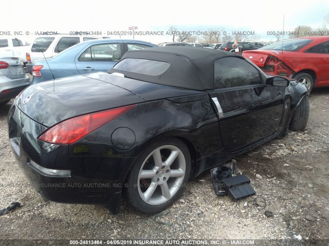 JN1AZ36A94T015535 - 2004 NISSAN 350Z ROADSTER BLACK photo 4