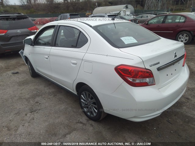 ML32F3FJXKHF07815 - 2019 MITSUBISHI MIRAGE G4 ES Белый фото 3
