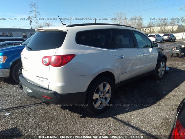 1GNKRLED0BJ153087 - 2011 CHEVROLET TRAVERSE LTZ WHITE photo 4