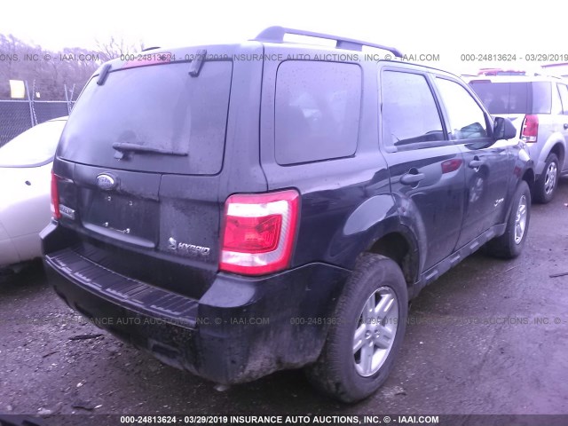 1FMCU59389KA38522 - 2009 FORD ESCAPE HYBRID BLACK photo 4