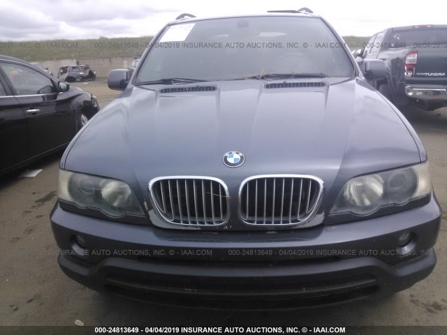 5UXFB33593LH41717 - 2003 BMW X5 4.4I GRAY photo 6