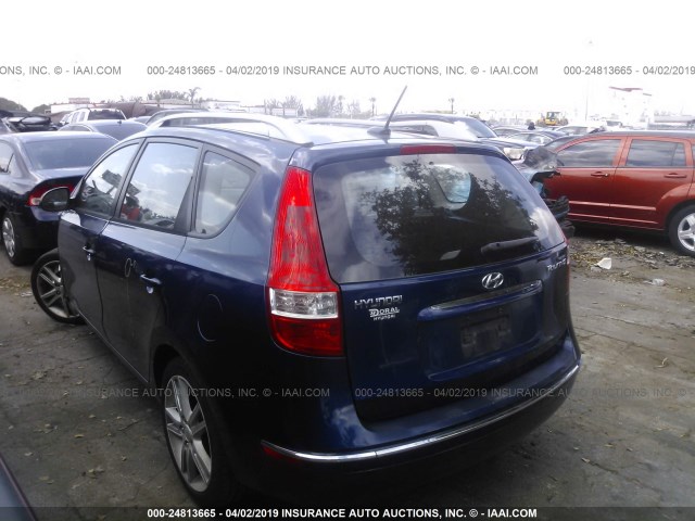 KMHDC8AE1BU122682 - 2011 HYUNDAI ELANTRA TOURING GLS/SE BLUE photo 3