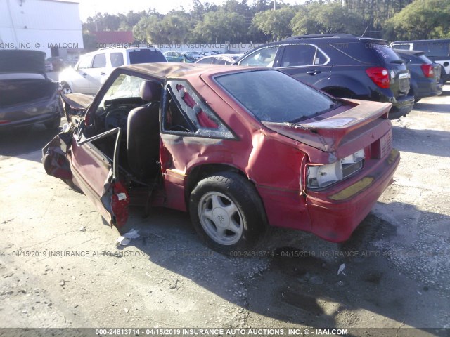 1FABP42E2KF127035 - 1989 FORD MUSTANG GT/COBRA GT RED photo 3