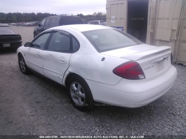 1FAFP55S43G201284 - 2003 FORD TAURUS SES WHITE photo 3