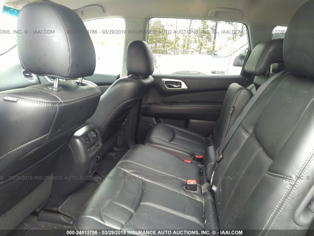 5N1AR2MM0FC616206 - 2015 NISSAN PATHFINDER S/SV/SL/PLATINUM WHITE photo 8