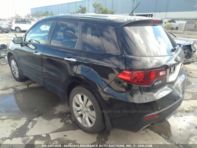 5J8TB1H57AA004377 - 2010 ACURA RDX TECHNOLOGY BLACK photo 3