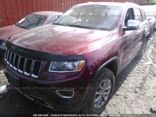 1C4RJFBG7FC844626 - 2015 JEEP GRAND CHEROKEE LIMITED RED photo 2