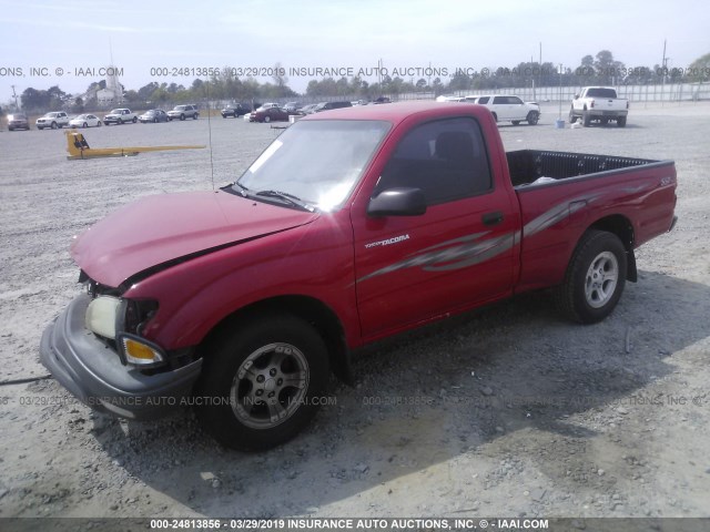 5TENL42N42Z052487 - 2002 TOYOTA TACOMA RED photo 2