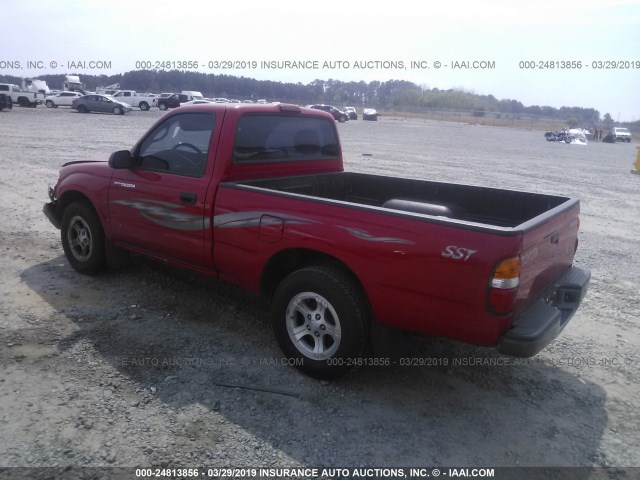 5TENL42N42Z052487 - 2002 TOYOTA TACOMA RED photo 3