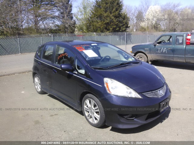 JHMGE88619S052812 - 2009 HONDA FIT SPORT BLUE photo 1