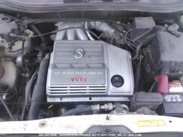 JT6GF10U0Y0047635 - 2000 LEXUS RX 300 WHITE photo 10