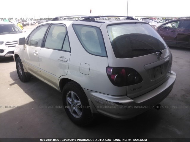 JT6GF10U0Y0047635 - 2000 LEXUS RX 300 WHITE photo 3