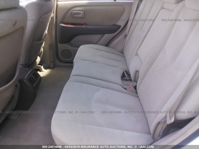 JT6GF10U0Y0047635 - 2000 LEXUS RX 300 WHITE photo 8