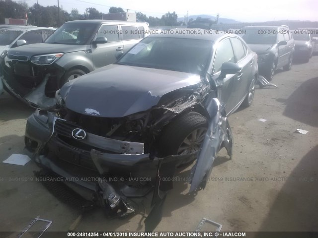 JTHBF1D29E5012682 - 2014 LEXUS IS 250 GRAY photo 2