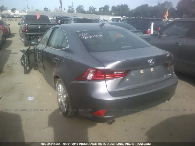 JTHBF1D29E5012682 - 2014 LEXUS IS 250 GRAY photo 3