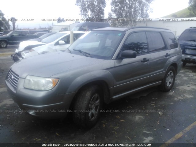 JF1SG63686H703840 - 2006 SUBARU FORESTER 2.5X GRAY photo 2