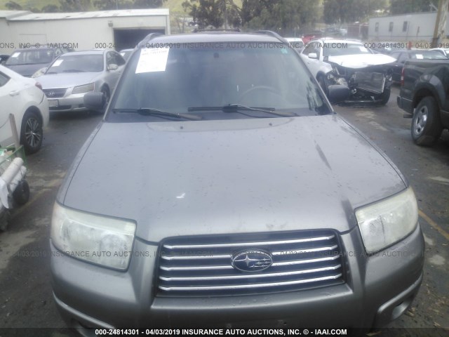 JF1SG63686H703840 - 2006 SUBARU FORESTER 2.5X GRAY photo 6