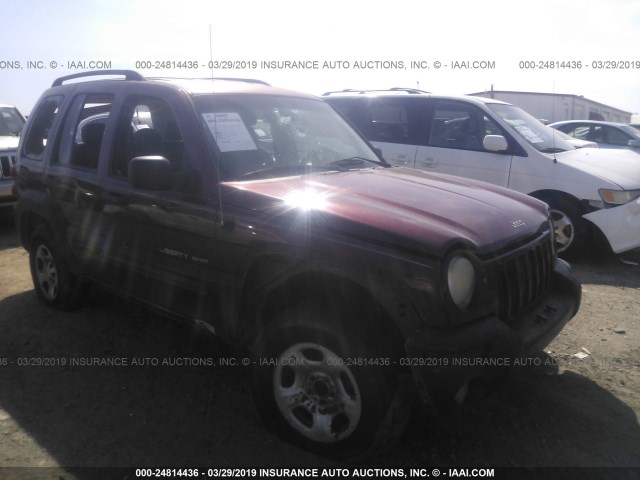 1J4GL48KX3W692234 - 2003 JEEP LIBERTY SPORT/FREEDOM ბურგუნდია ფოტო 1