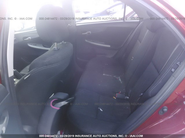 5YFBU4EE6CP019347 - 2012 TOYOTA COROLLA S/LE RED photo 8