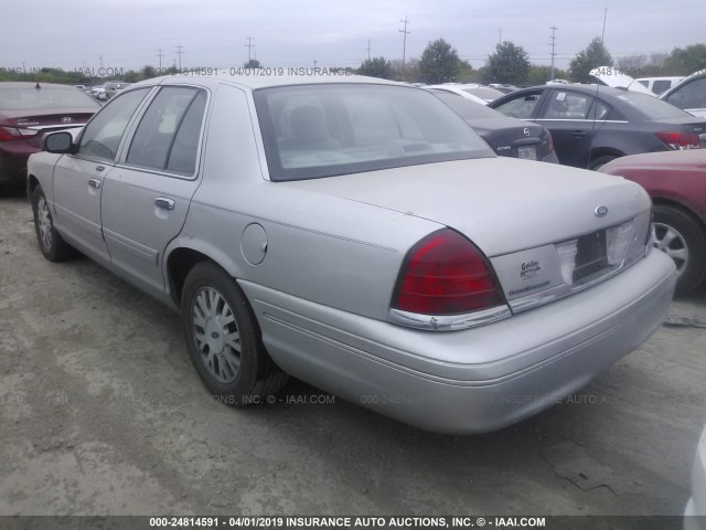 2FAFP74W05X130114 - 2005 FORD CROWN VICTORIA LX SILVER photo 3