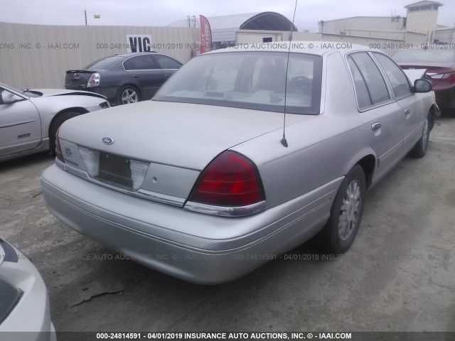 2FAFP74W05X130114 - 2005 FORD CROWN VICTORIA LX SILVER photo 4