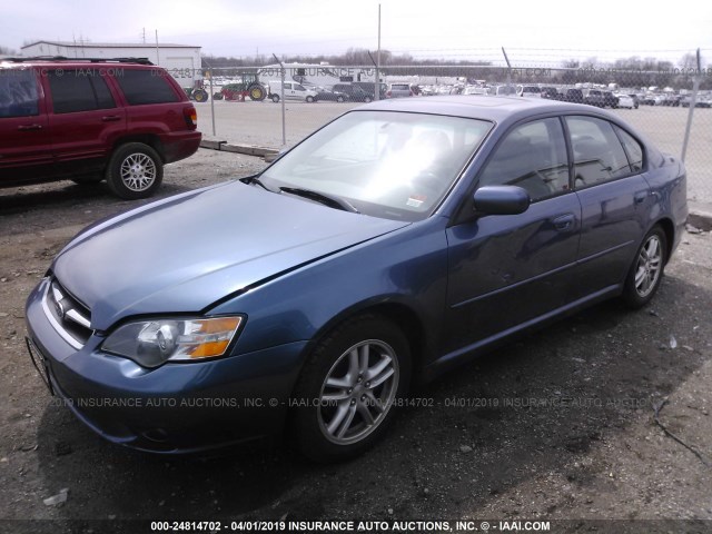 4S3BL626956215014 - 2005 SUBARU LEGACY 2.5I LIMITED BLUE photo 2