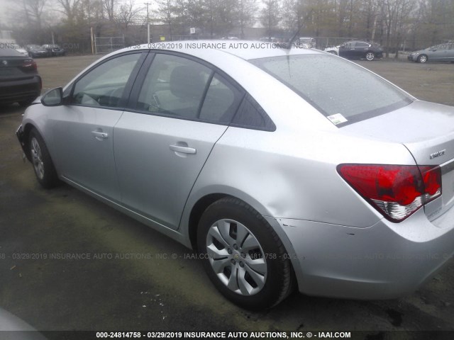 1G1PA5SG8D7126812 - 2013 CHEVROLET CRUZE LS SILVER photo 3