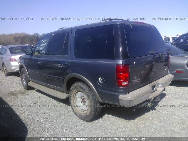 1FMFU18L6YLB94235 - 2000 FORD EXPEDITION EDDIE BAUER BLUE photo 3