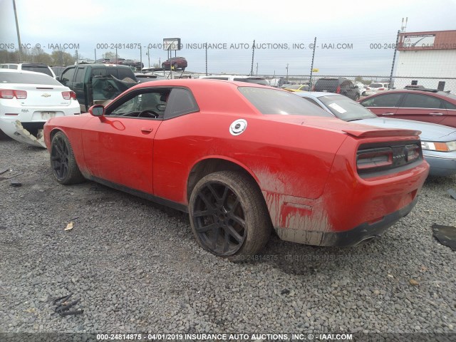 2C3CDZAG1GH145690 - 2016 DODGE CHALLENGER SXT RED photo 3