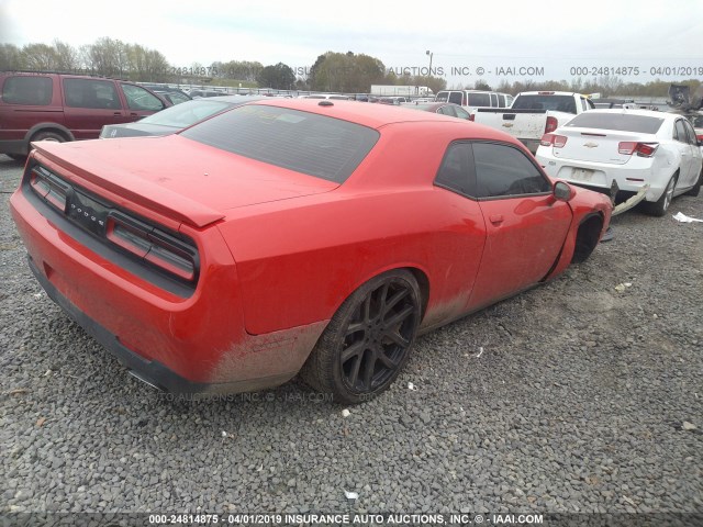 2C3CDZAG1GH145690 - 2016 DODGE CHALLENGER SXT RED photo 4