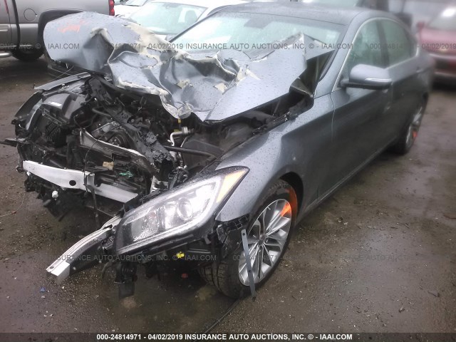 KMHGN4JE0FU063842 - 2015 HYUNDAI GENESIS 3.8L GRAY photo 2