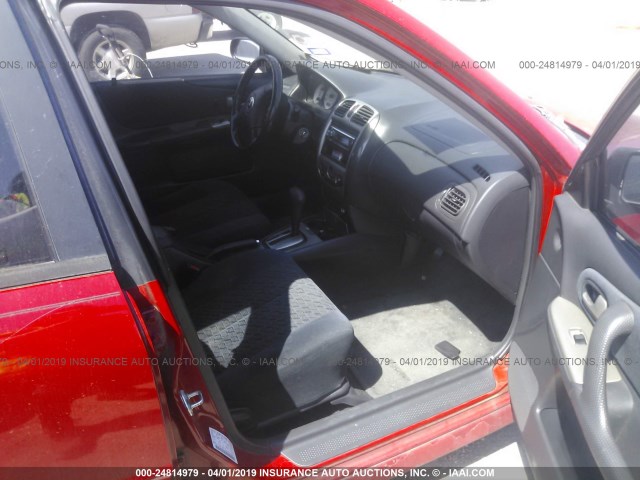JM1BJ245121459056 - 2002 MAZDA PROTEGE PR5 红色 照片 5