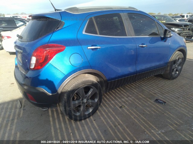 KL4CJASB2EB623236 - 2014 BUICK ENCORE Dark Blue photo 4