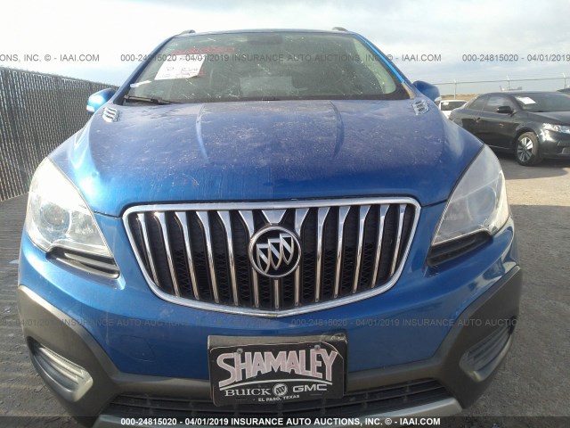 KL4CJASB2EB623236 - 2014 BUICK ENCORE Dark Blue photo 6