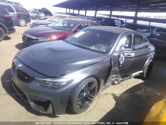 WBS8M9C51J5J78239 - 2018 BMW M3 GRAY photo 2