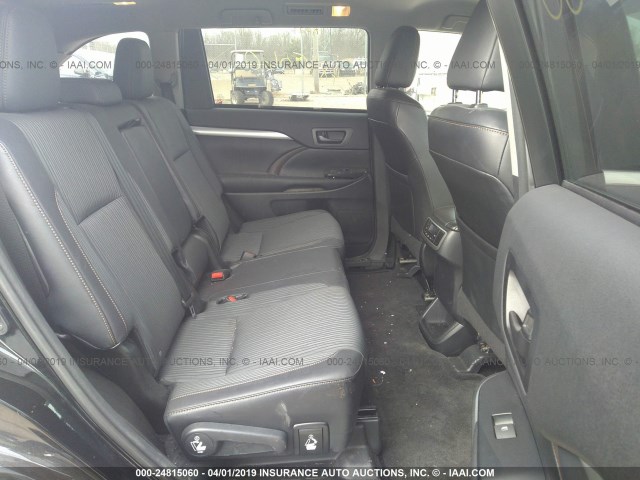 5TDBKRFH4GS263376 - 2016 TOYOTA HIGHLANDER LE/LE PLUS BLACK photo 8