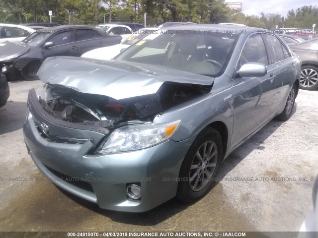 4T1BB3EK7BU126751 - 2011 TOYOTA CAMRY HYBRID Light Blue photo 2