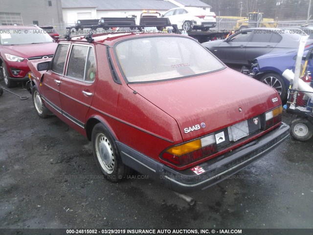 YS3AR45J1H3006122 - 1987 SAAB 900 RED photo 3