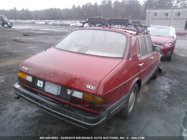 YS3AR45J1H3006122 - 1987 SAAB 900 RED photo 4