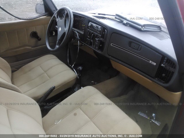 YS3AR45J1H3006122 - 1987 SAAB 900 RED photo 5