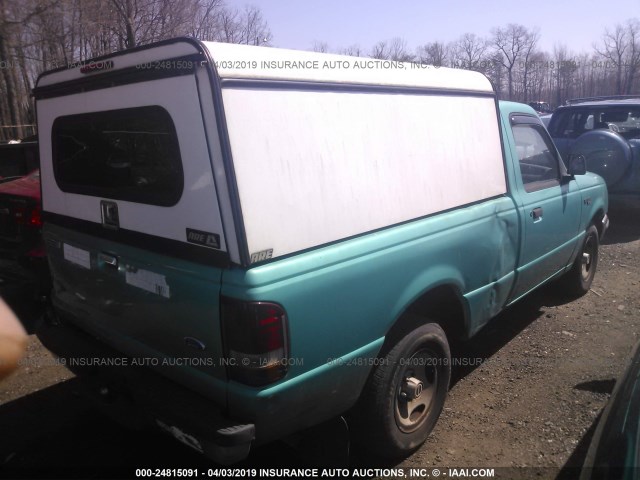 1FTCR10A2PPB73005 - 1993 FORD RANGER GREEN photo 4