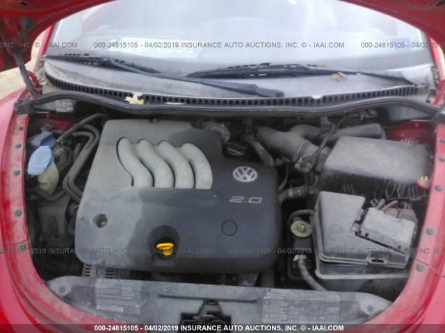 3VWBB61C2WM004116 - 1998 VOLKSWAGEN NEW BEETLE წითელი ფოტო 10