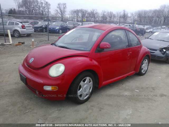 3VWBB61C2WM004116 - 1998 VOLKSWAGEN NEW BEETLE წითელი ფოტო 2