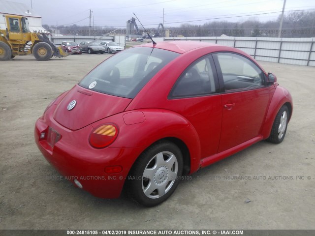 3VWBB61C2WM004116 - 1998 VOLKSWAGEN NEW BEETLE წითელი ფოტო 4