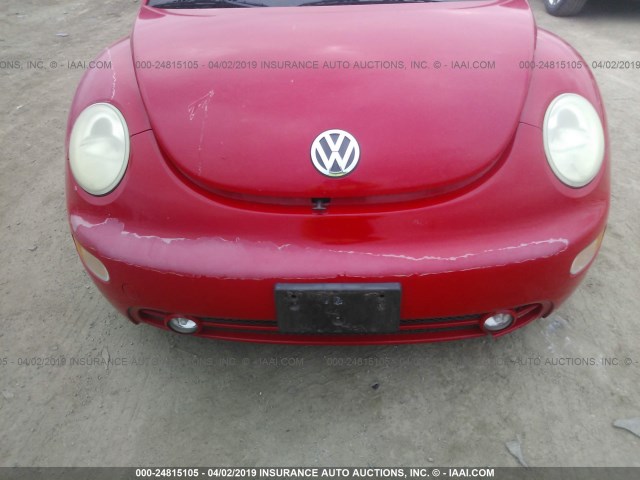 3VWBB61C2WM004116 - 1998 VOLKSWAGEN NEW BEETLE წითელი ფოტო 6